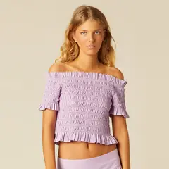 NICOLI - Top Gomas Lila Mujer