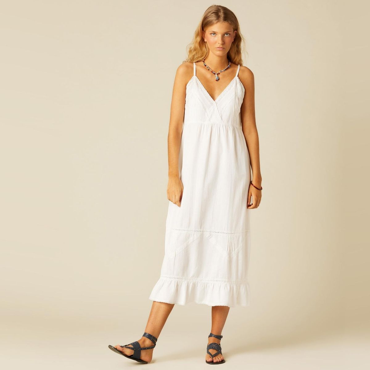 NICOLI - Vestido Tirante Jaretas Mujer Nicoli