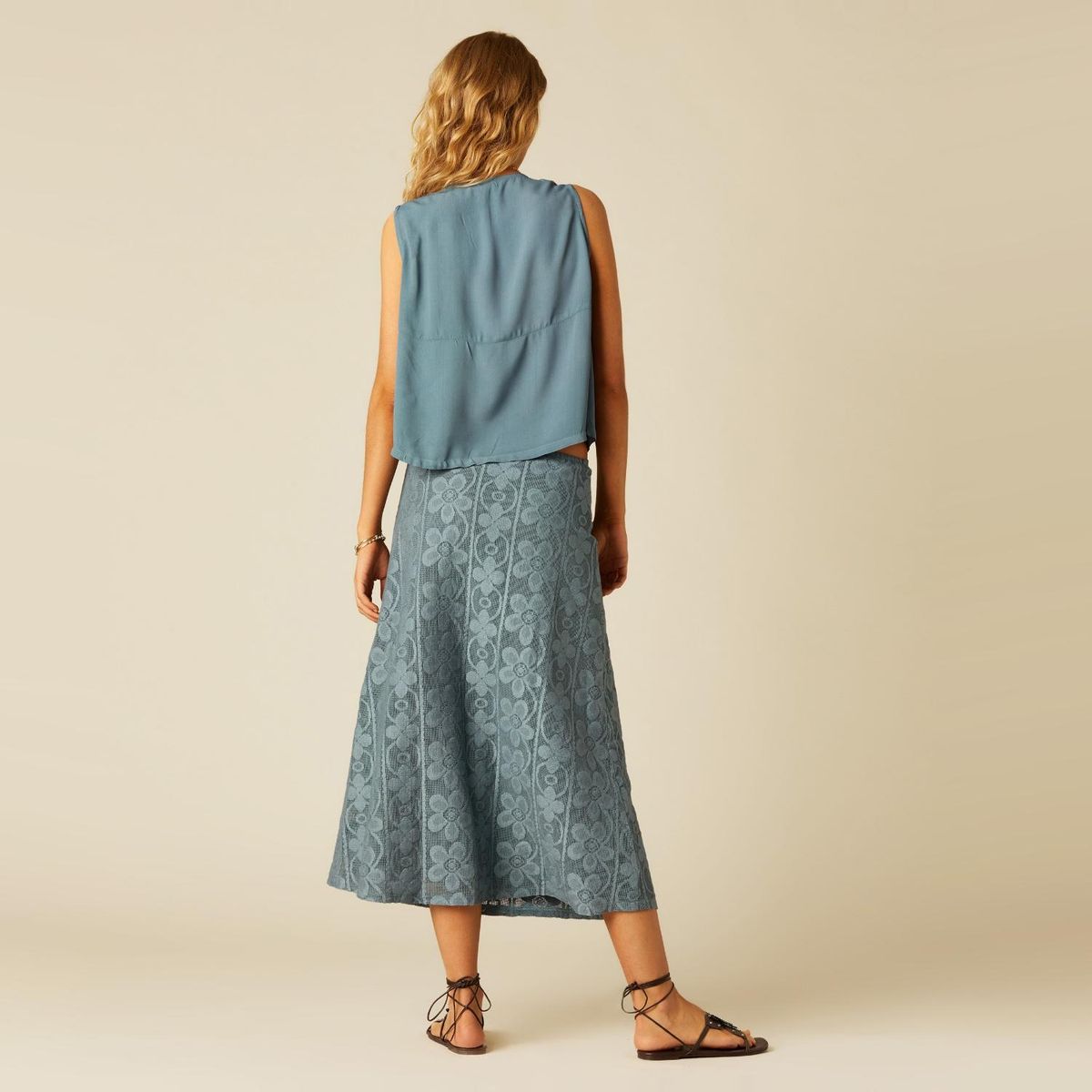 NICOLI - Top Dibujo Verde Mujer Nicoli