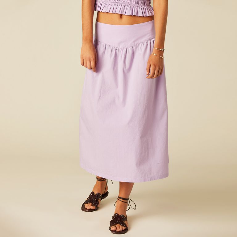 NICOLI Falda Corte Lila Mujer