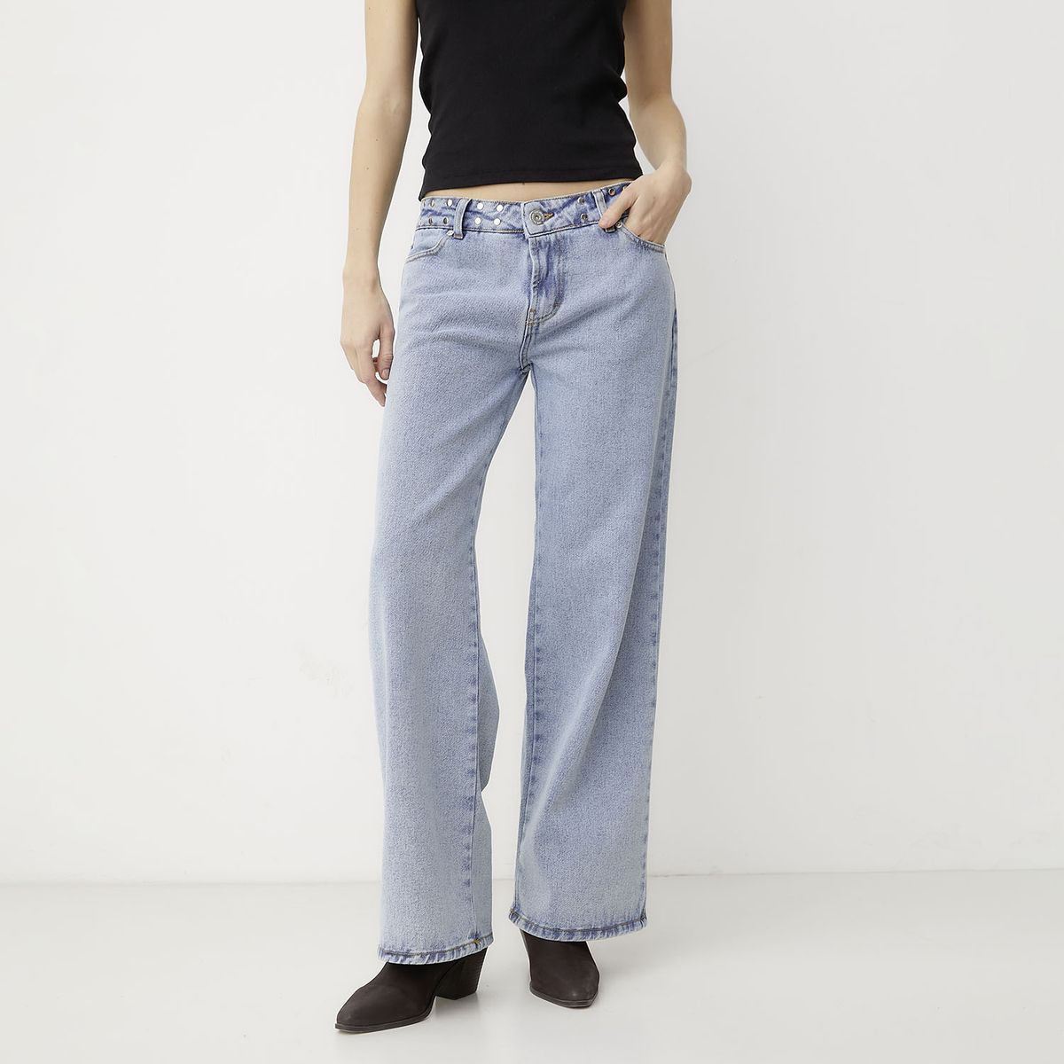 ONE DILEMMA - Jeans Tiro Bajo Estrella Estampada Mujer One Dilemma