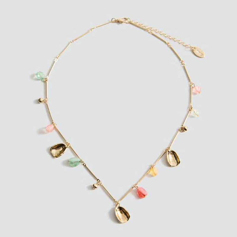MANGO - Collar Cadena Abalorios Combinados Mujer Mango