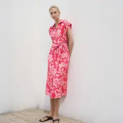 MANGO - Vestido Camisero Estampado Floral Mujer
