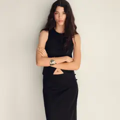 MANGO - Chaqueta Traje Mezcla Lino Mujer