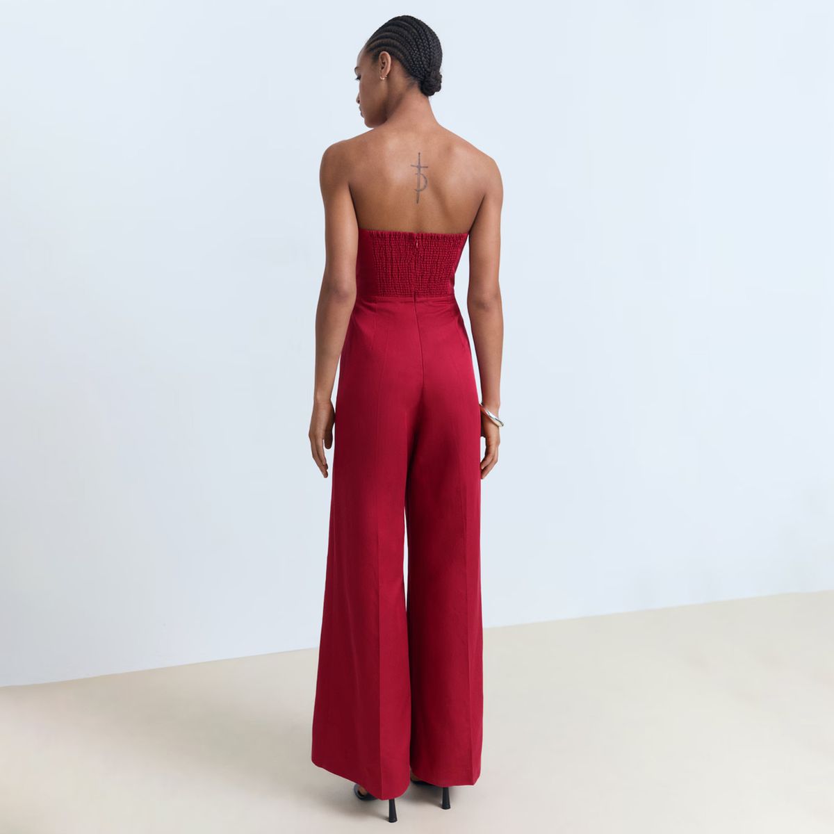 MANGO - Enterito Palabra De Honor Mezcla Lino Mujer Mango