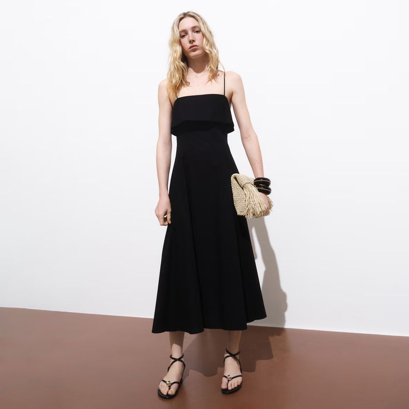 MANGO - Vestido Algodón Evasé Mujer Mango