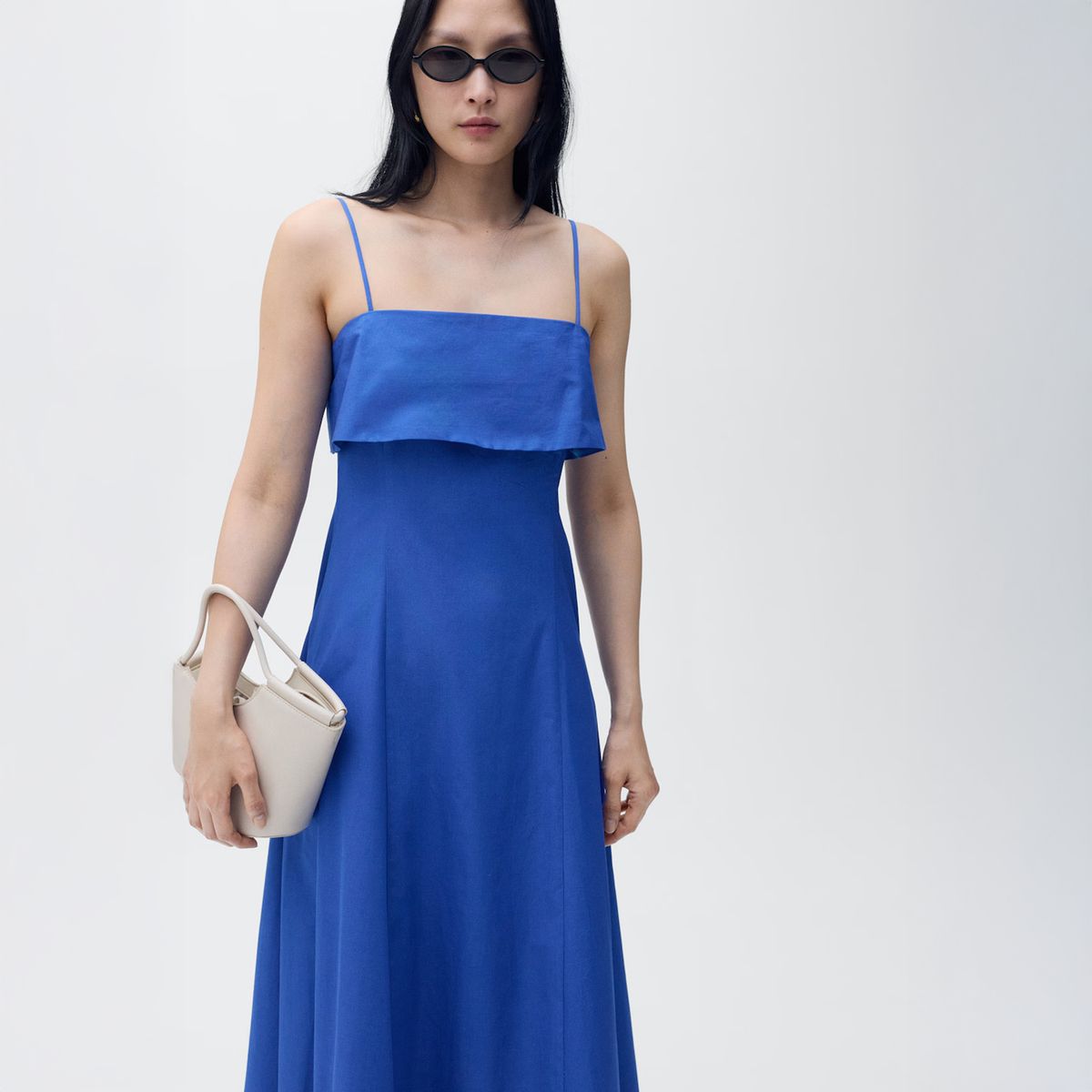 MANGO - Vestido Algodón Evasé Mujer Mango