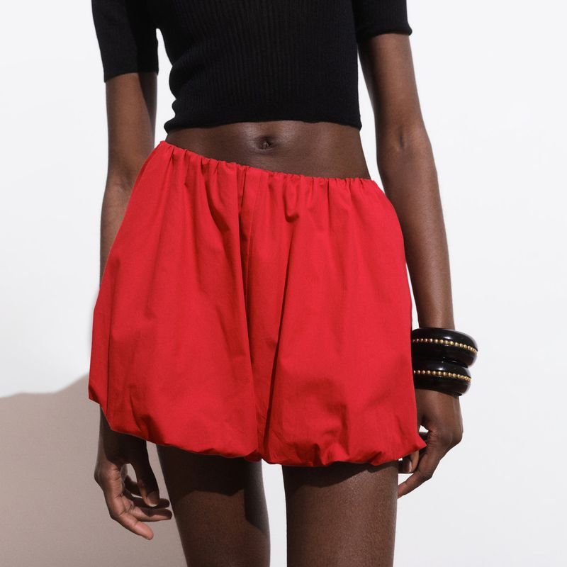 MANGO - Mini Short Globo Mujer Mango