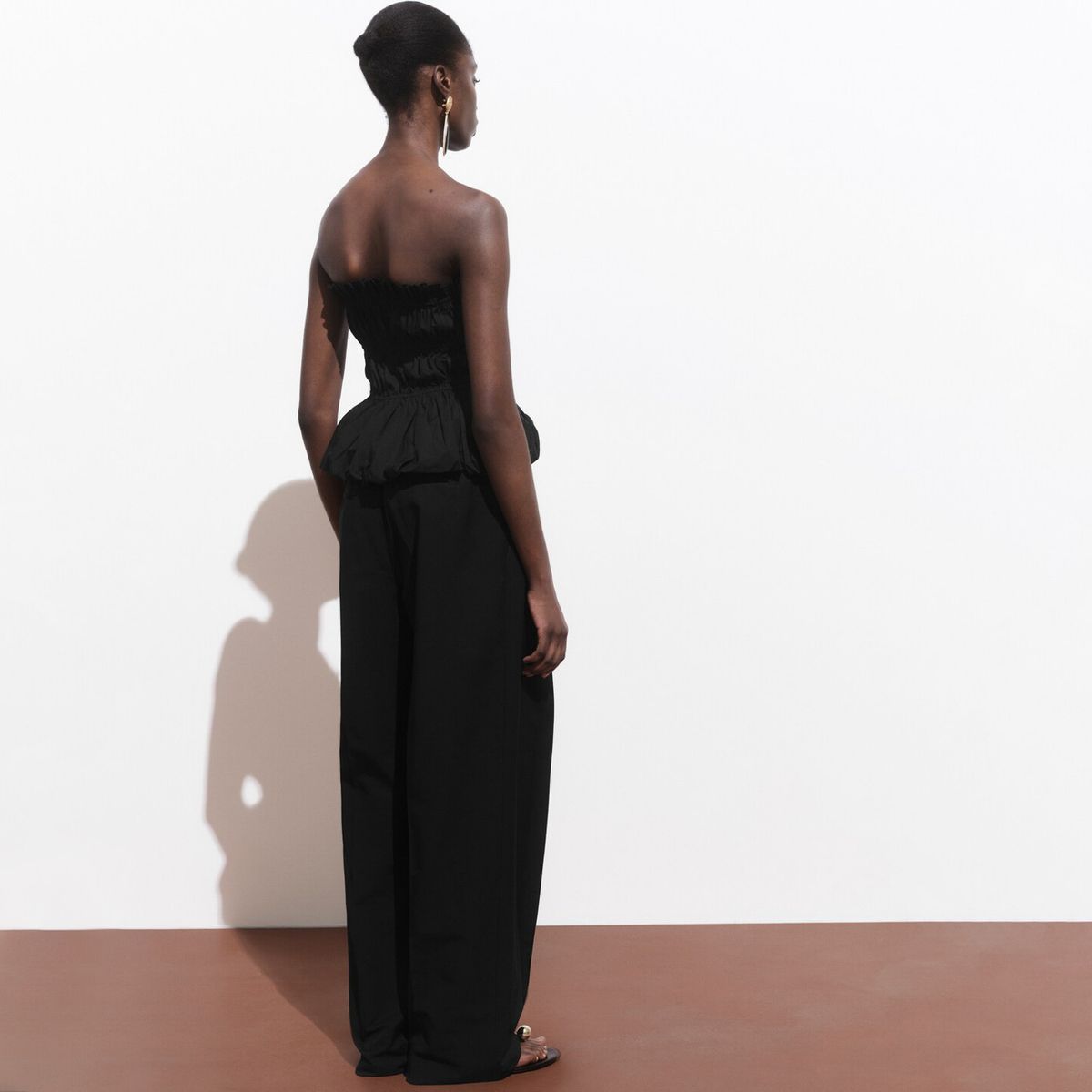 MANGO - Pantalón Recto Pinzas Algodón Mujer Mango