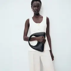 MANGO - Enterito Lino Estilo Traje Mujer