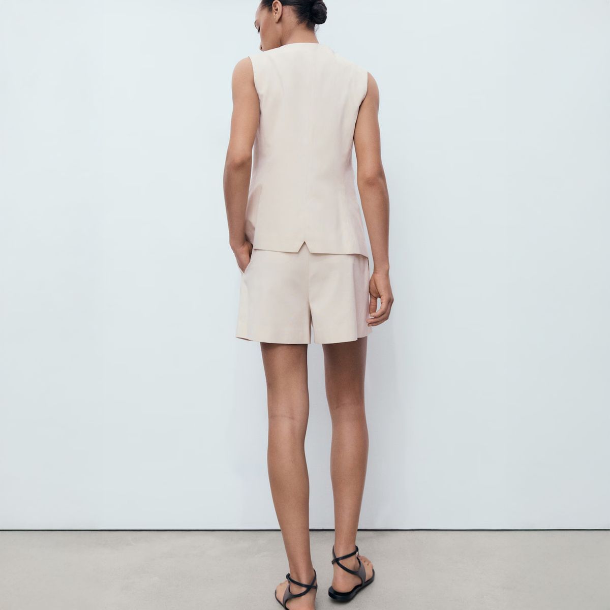 MANGO - Shorts Traje Pinzas Mujer Mango