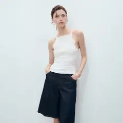 MANGO - Top Aplique Crochet Mujer