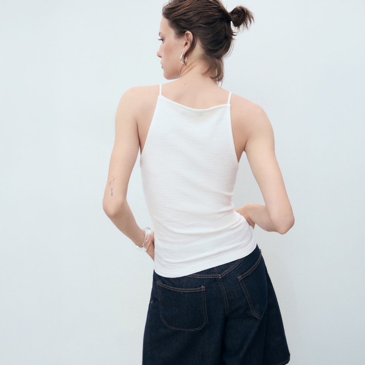 MANGO - Polera Aplique Crochet Mujer Mango