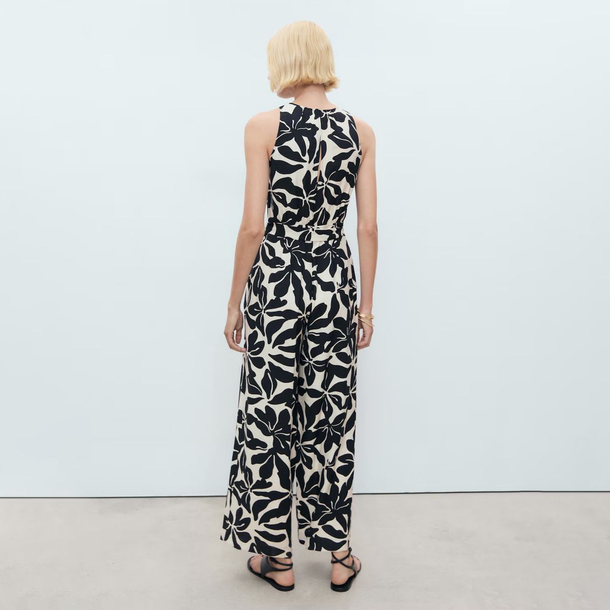 MANGO - Enterito Cinturón Estampado Mujer Mango