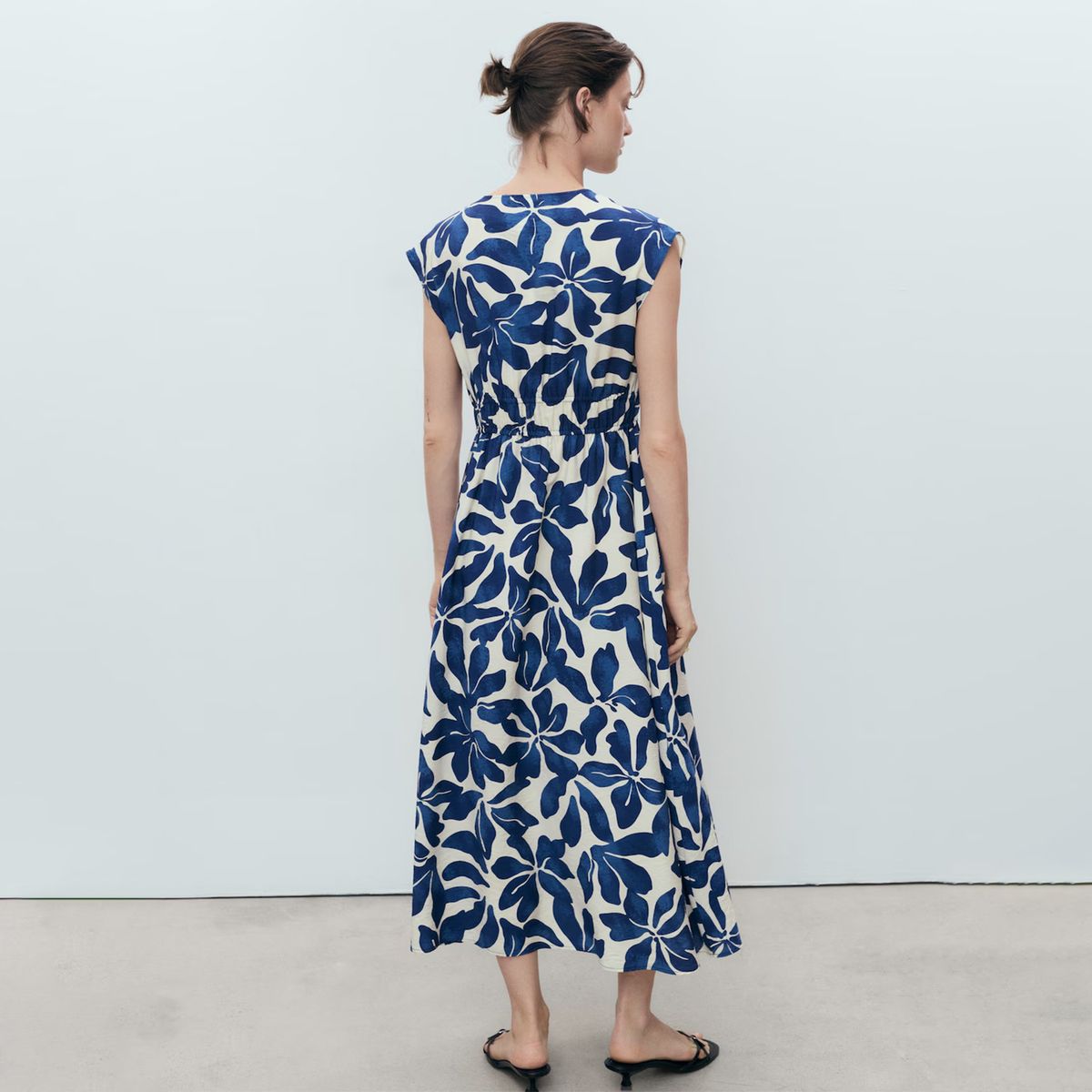 MANGO - Vestido Largo Estampado Mujer Mango