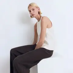 MANGO - Blusa Halter Entallada Mujer