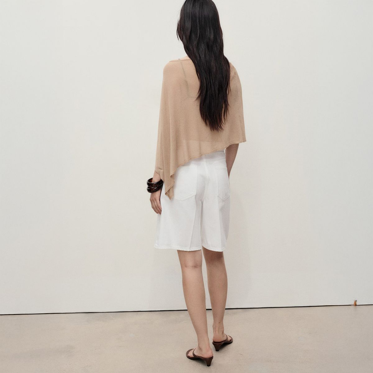 MANGO - Bermuda Denim Rectas Tiro Alto Mujer Mango