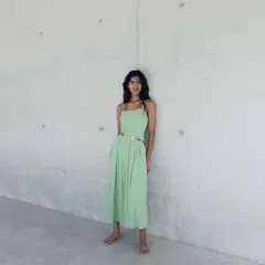 MANGO - Vestido Midi Pinzas Mujer