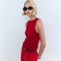 MANGO - Top Punto Fino Mujer