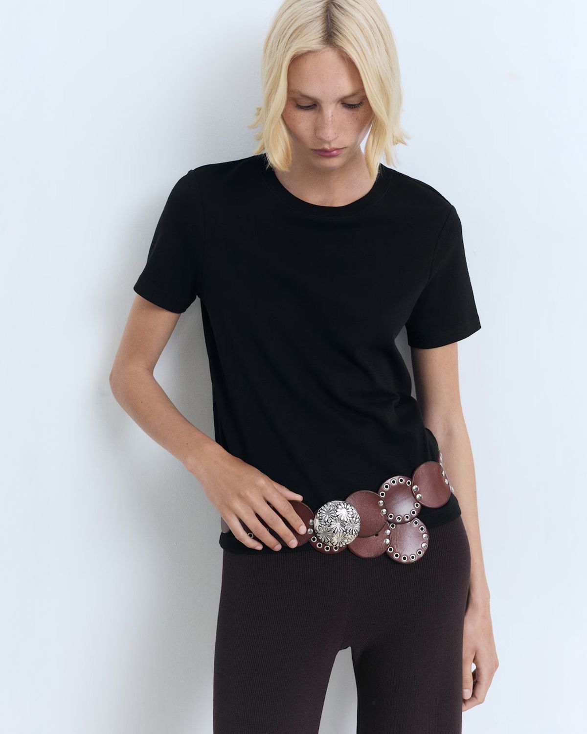 Camiseta Poleras Mango Falabella MANGO Polera Algodón Manga Corta