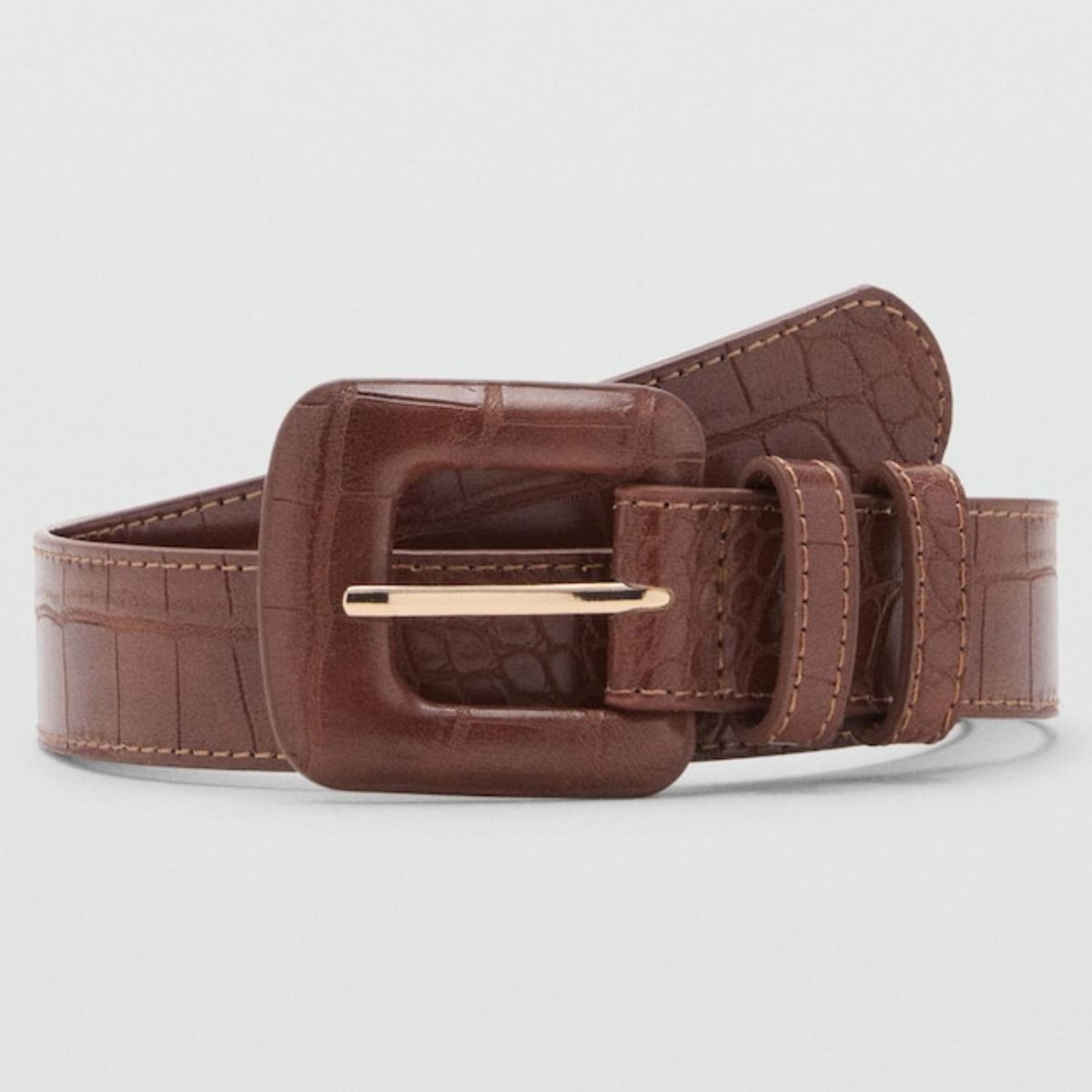 MANGO - Cinturón Efecto Coco Mujer Mango