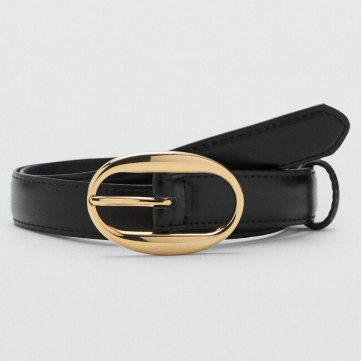 MANGO - Cinturón Hebilla Ovalada Mujer Mango