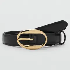 MANGO - Cinturón Hebilla Ovalada Mujer