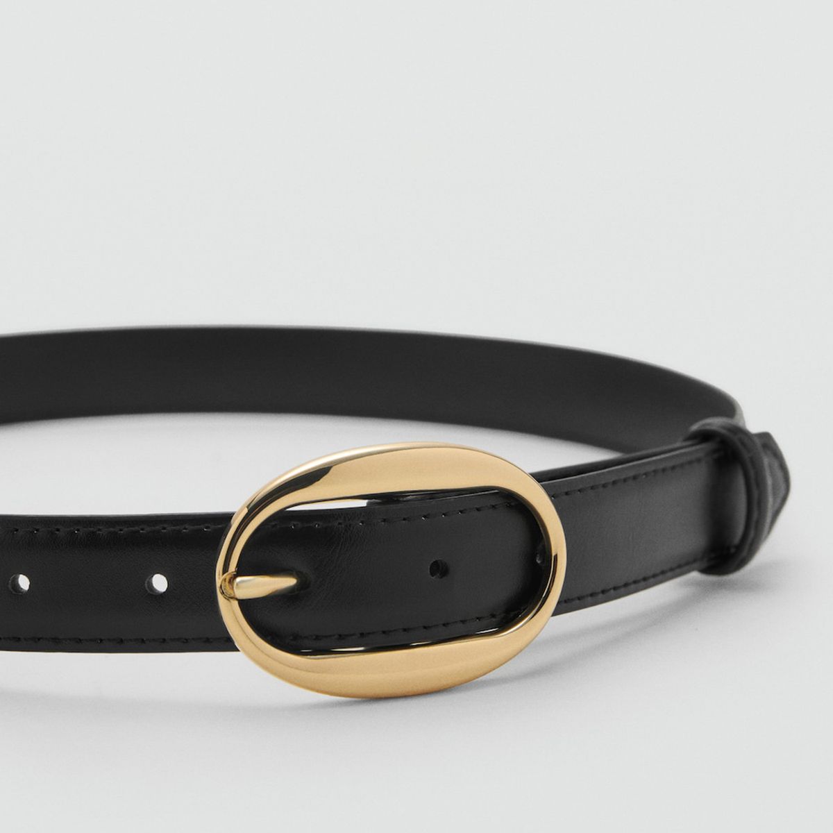 MANGO - Cinturón Hebilla Ovalada Mujer Mango