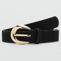 Cinturón Piel Hebilla Ovalada Mujer