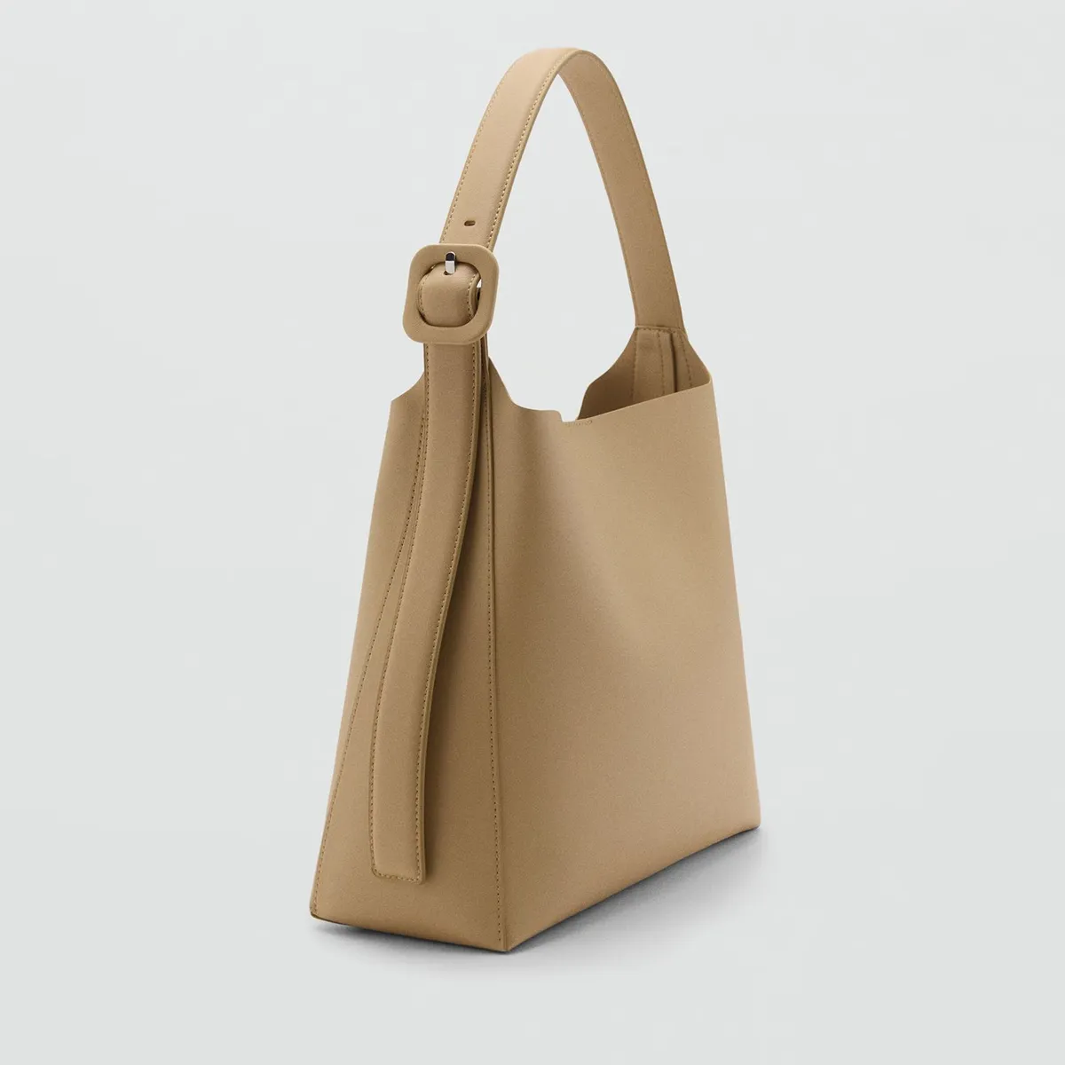MANGO - Bolso Bucket Efecto Piel Mujer Mango