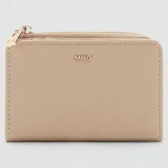 MANGO - Billetera Efecto Safiano Solapa Mujer