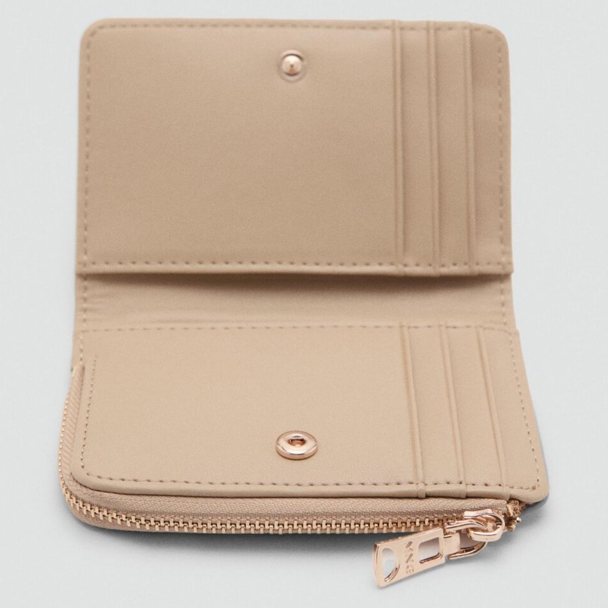 MANGO - Billetera Efecto Safiano Solapa Mujer Mango