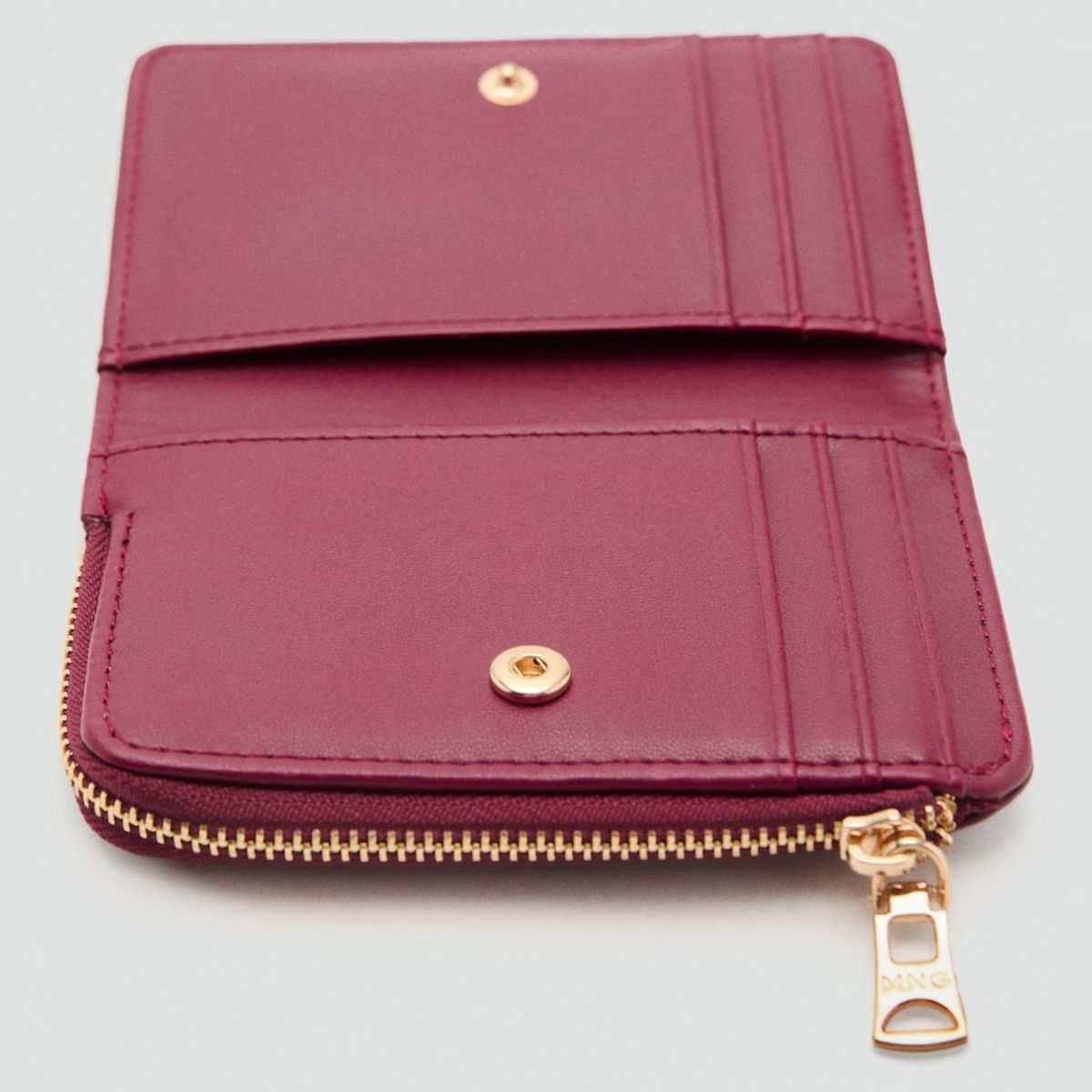 MANGO - Billetera Efecto Safiano Solapa Mujer Mango