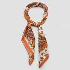 MANGO - Pañuelo Satinado Paisley Mujer