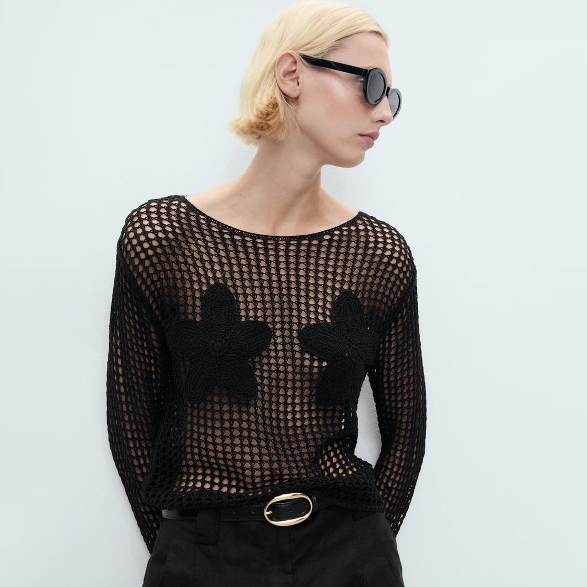 MANGO - Sweater Punto Bordado Mujer Mango