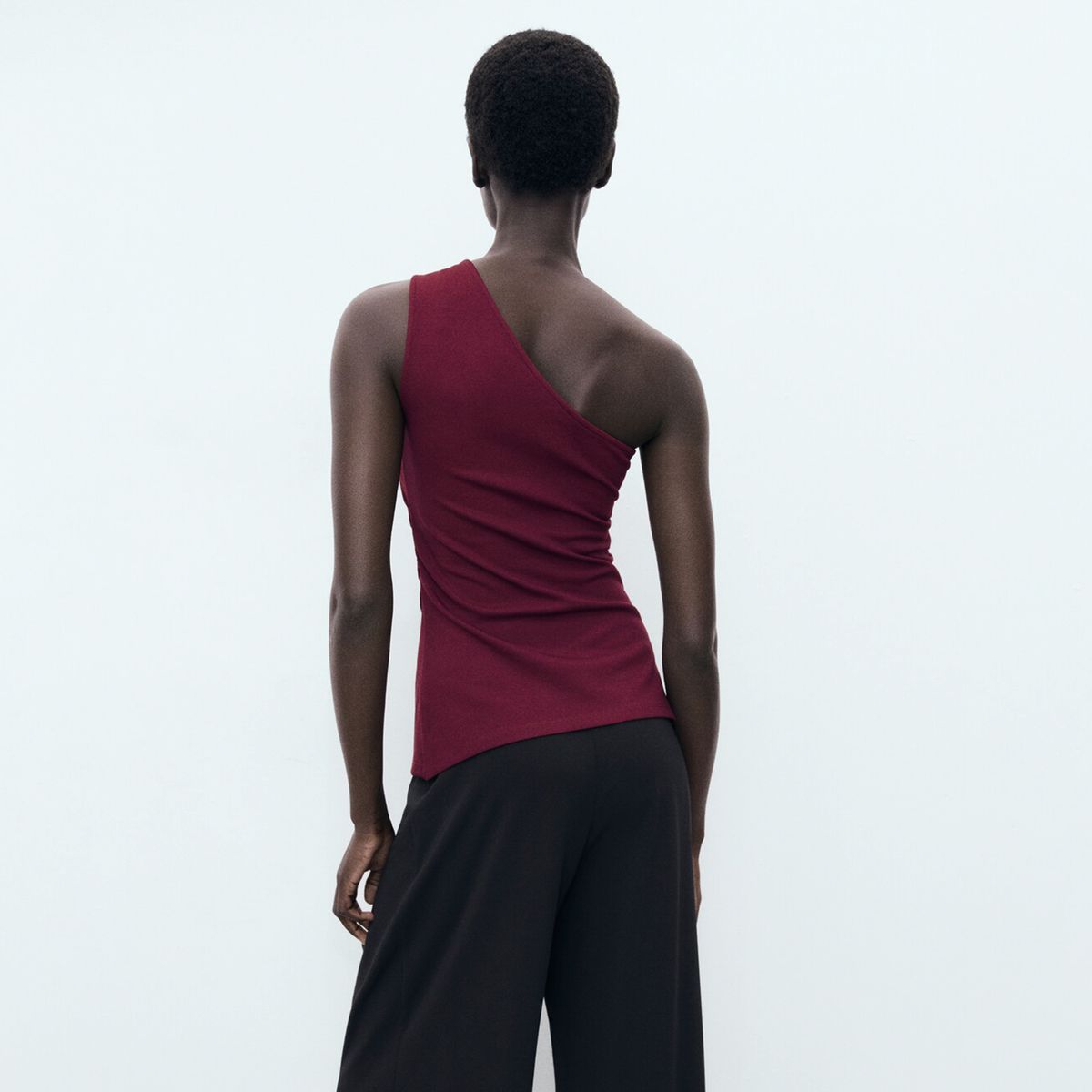 MANGO - Polera Asimétrico Drapeado Mujer Mango