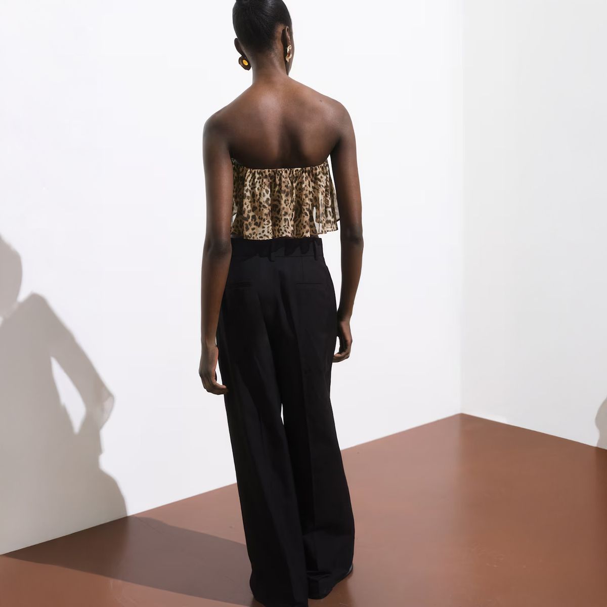 MANGO - Polera Crop Animal Print Mujer Mango