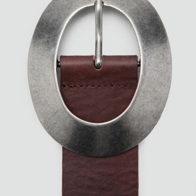 Imagen 2 del producto Cinturón Piel Hebilla Redonda Mujer