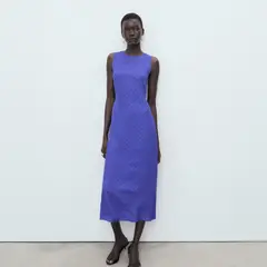 MANGO - Vestido Midi Lunares Mujer