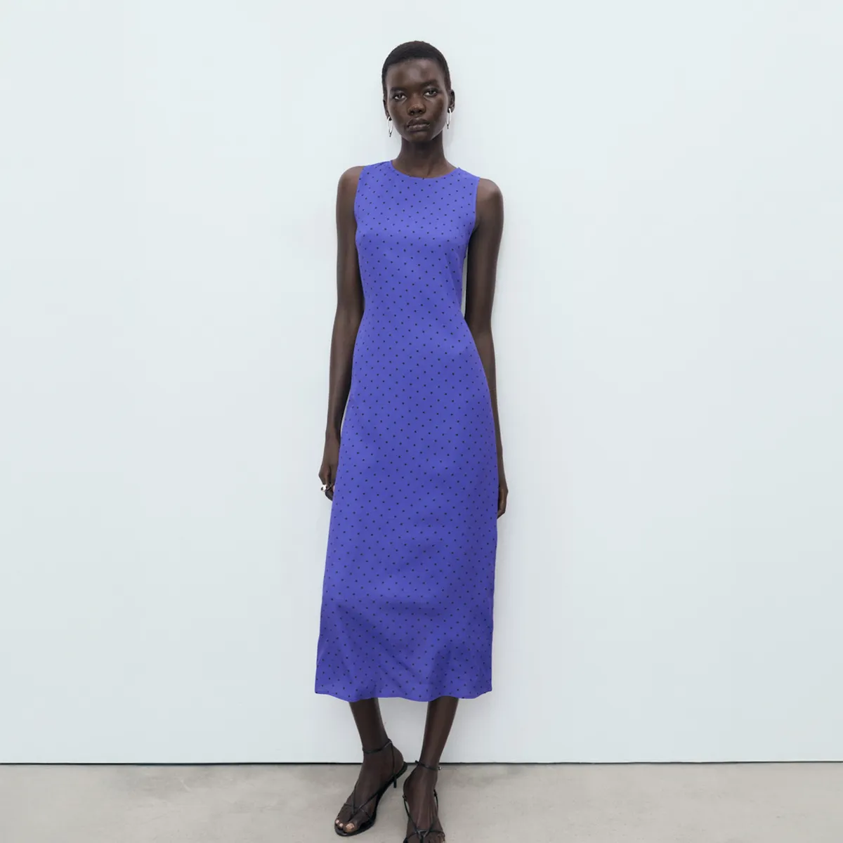 MANGO - Vestido Midi Lunares Mujer Mango