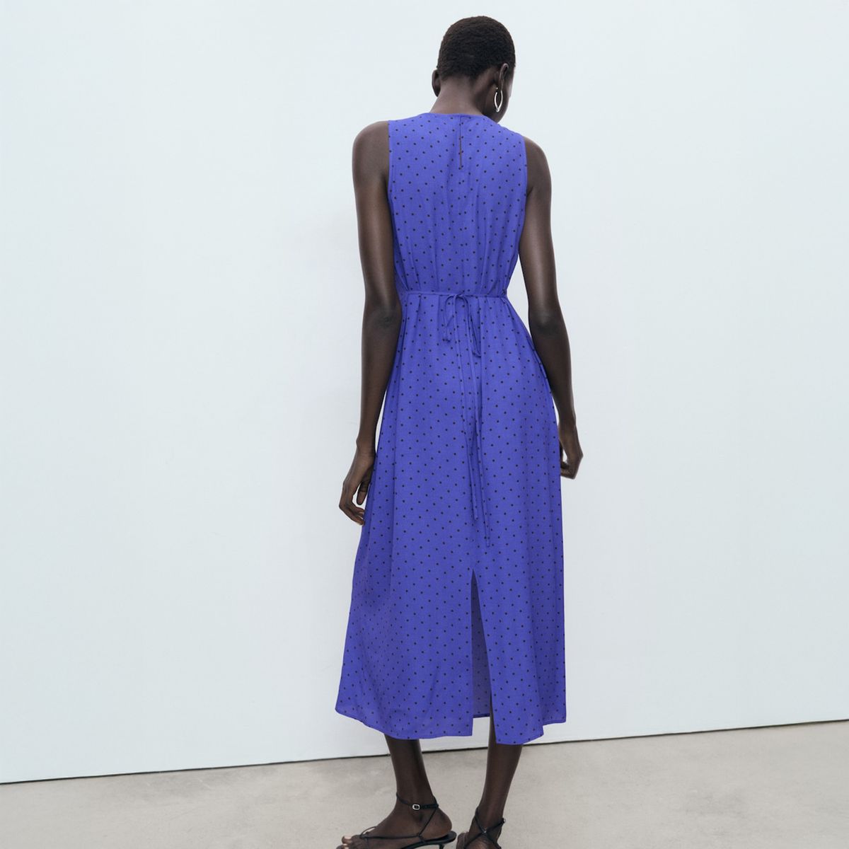 MANGO - Vestido Midi Lunares Mujer Mango