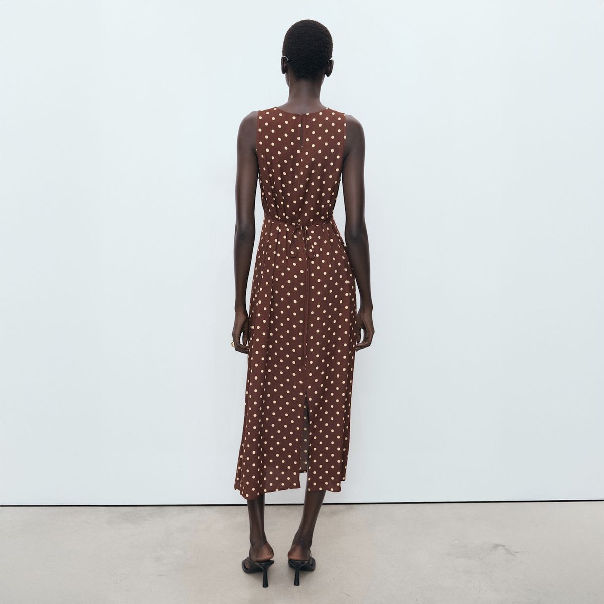 MANGO - Vestido Midi Lunares Mujer Mango