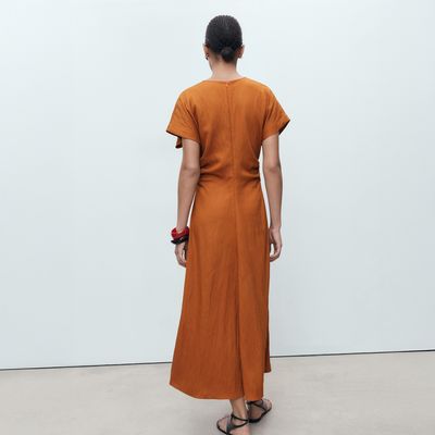 Imagen 2 del producto Vestido Midi Fruncidos Laterales Mujer