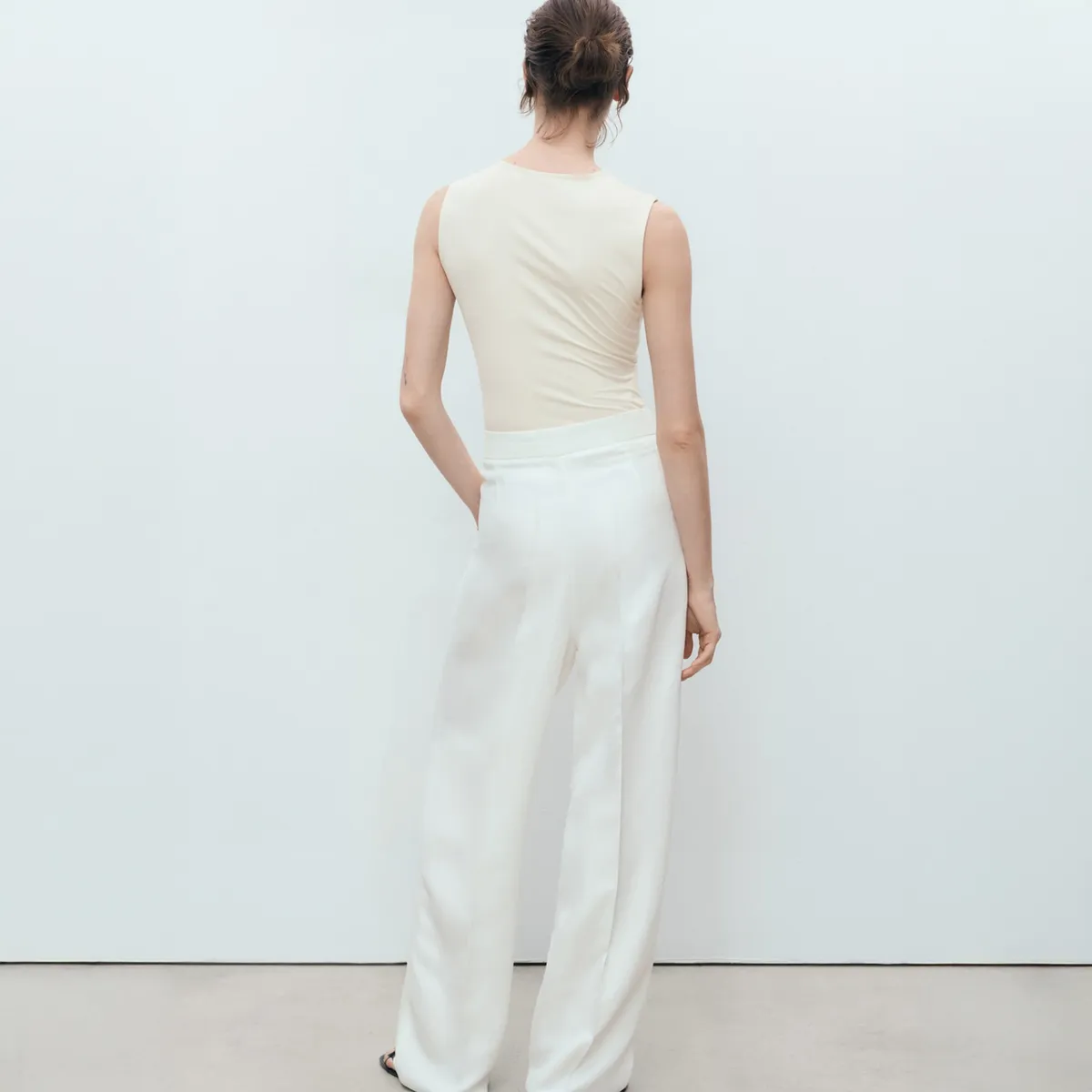 MANGO - Polera Entallado Tirantes Anchos Mujer Mango