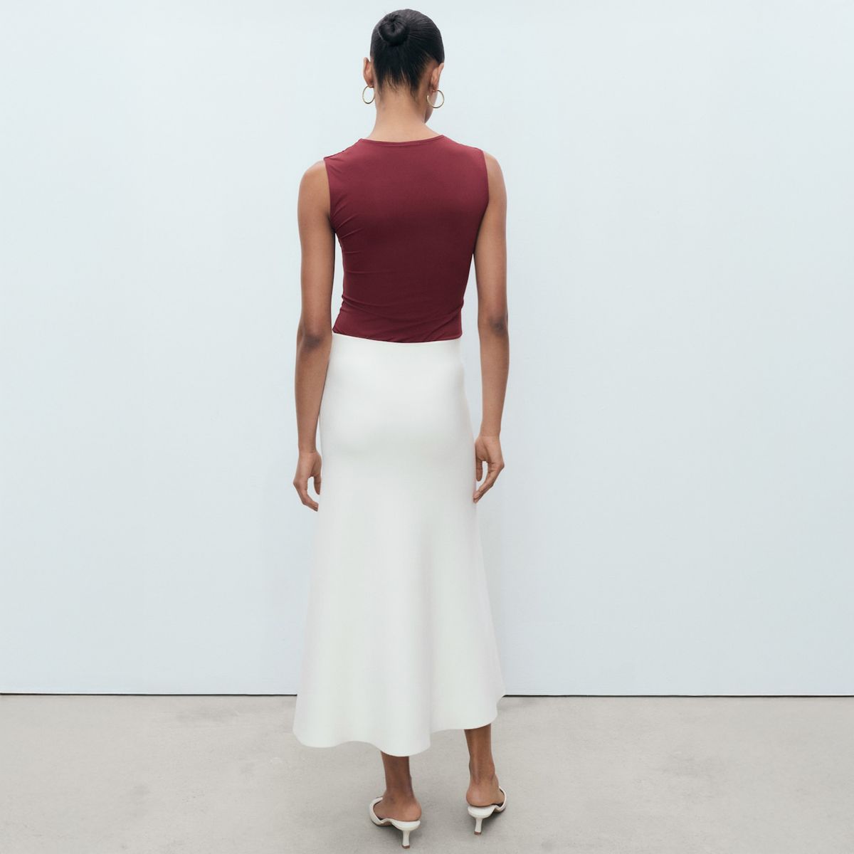 MANGO - Polera Entallado Tirantes Anchos Mujer Mango