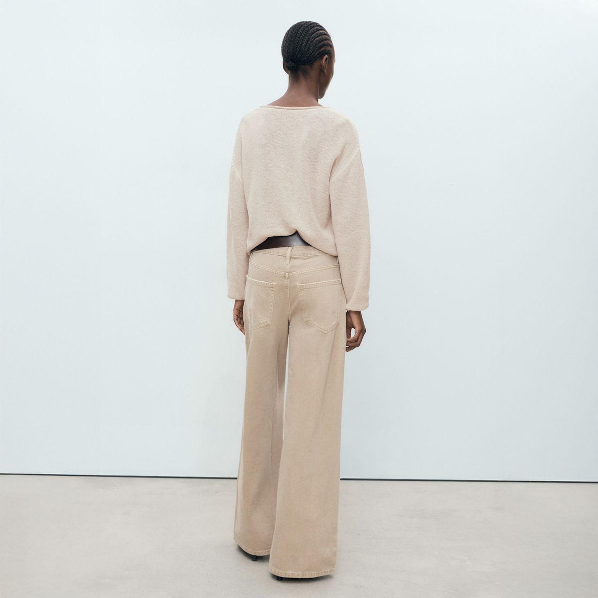 MANGO - Sweater Punto Cuello Pico Mujer Mango