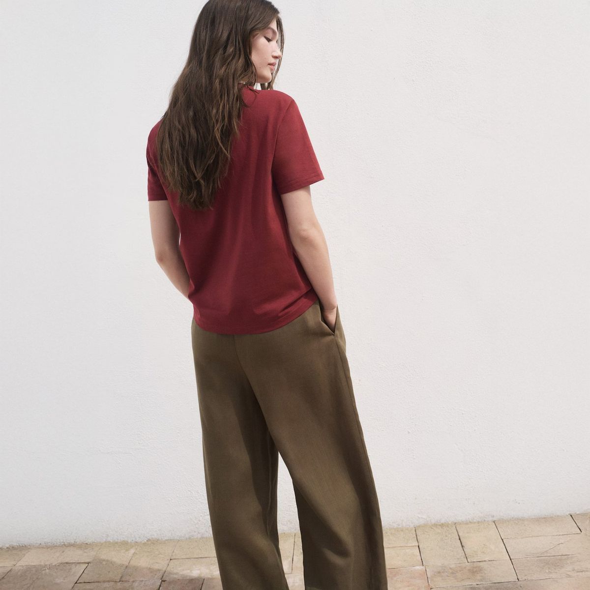 MANGO - Polera Algodón Manga Corta Mujer Mango