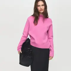 MANGO - Sweater Punto Cuello Perkins Mujer