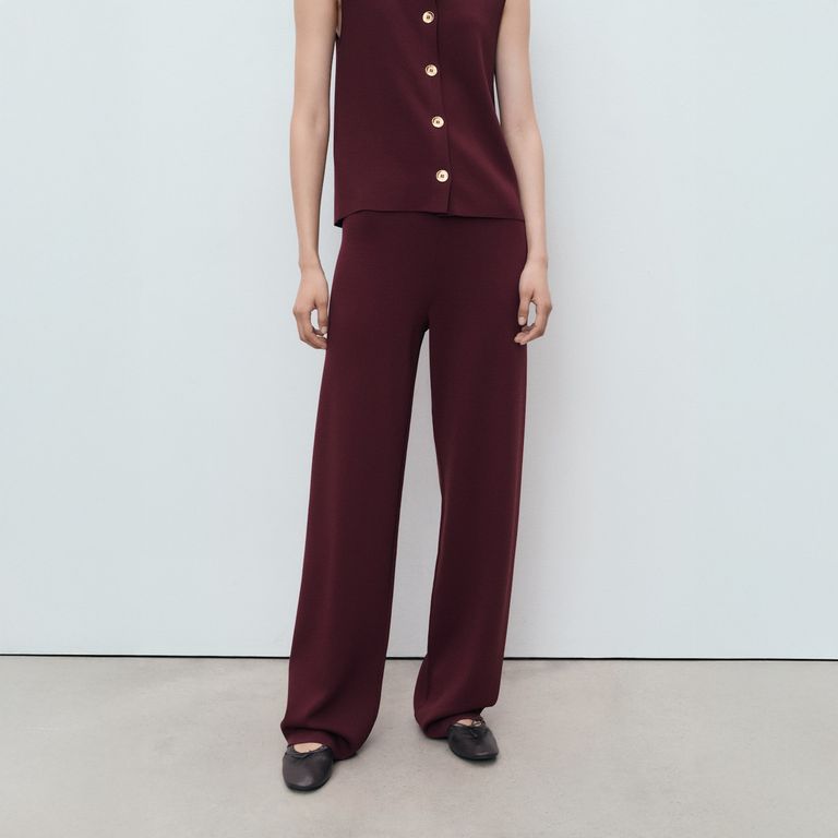 Pantalón Punto Cintura Elástica Mujer