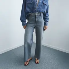 MANGO - Jeans Catherin Culotte Tiro Alto Mujer